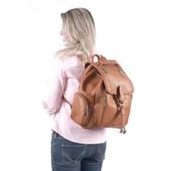 NWT Claire Chase Distressed Leather UPTOWN BACKPACK - Picture 6 of 8
